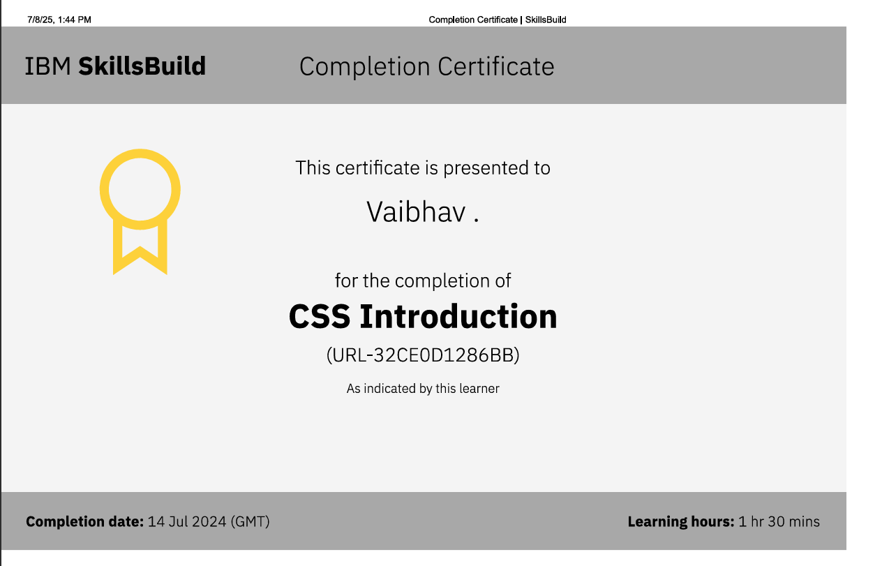 Frontend Certificate